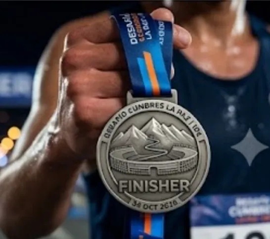 Medalla finisher de La Paz Night Run 10K - Edición Neon